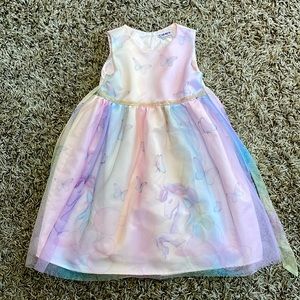 Girls Blueberi Boulevard 6X unicorn butterfly sparkle dress